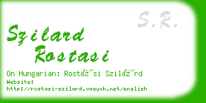 szilard rostasi business card